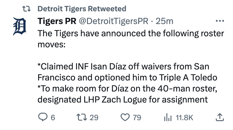 Isan Diaz Detroit Tigers