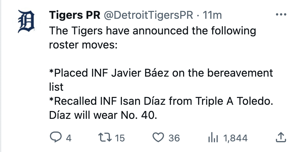 Detroit Tigers Javier Baez Isan Diaz