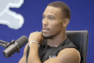 Detroit Lions WR Amon-Ra St. Brown Interviews Jameson Williams Amon-Ra St. Brown Injury Amon-Ra St. Brown says he was one pump away Amon-Ra St. Brown reveals if he will play