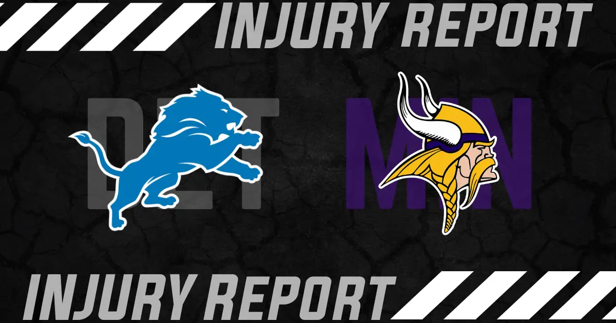 Detroit Lions Injury Report Detroit Lions release final injury report Detroit Lions Inactives List