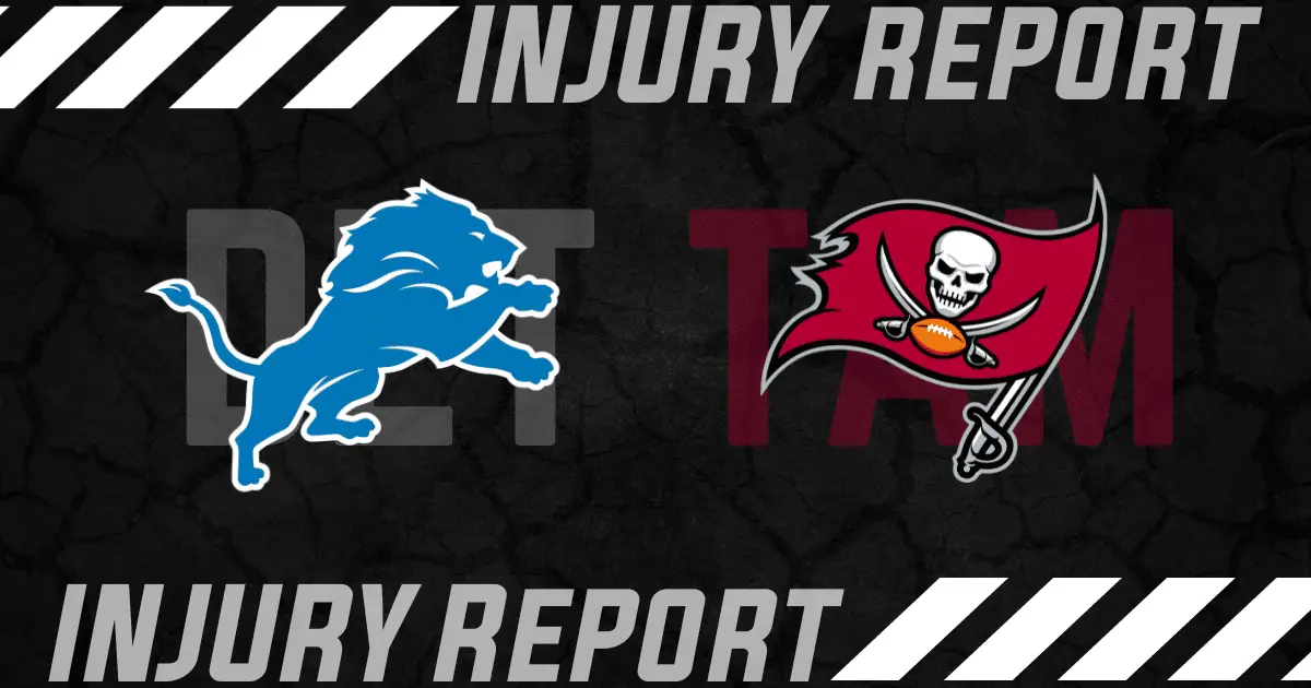 Detroit Lions Injury Report Detroit Lions initial Injury Report Detroit Lions final Injury Report Detroit Lions Inactives