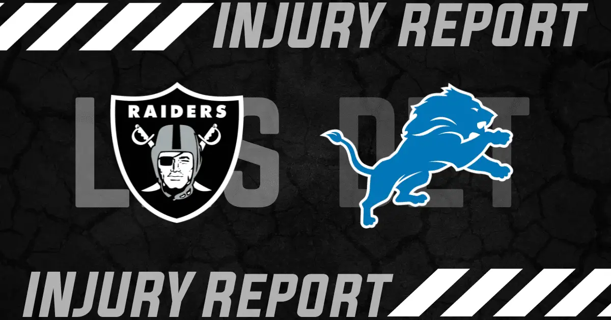Detroit Lions Injury Report Detroit Lions Monday Night Football Injury Report