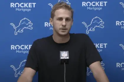 Jared Goff praises Detroit Lions Jared Goff Fires Off Message For His Teammates Jared Goff Mic'd Up Jameson Williams' status