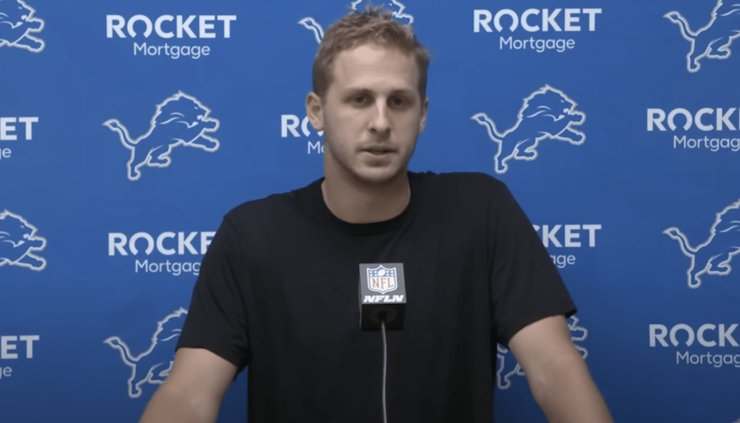 Jared Goff praises Detroit Lions Jared Goff Fires Off Message For His Teammates Jared Goff Mic'd Up Jameson Williams' status