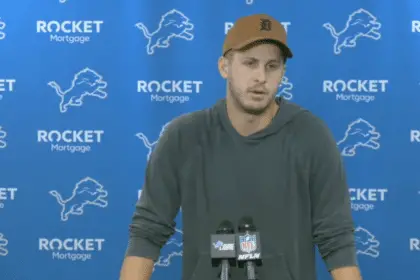 Jared Goff says Detroit Lions 'earned a loss' Detroit Lions PFF Grades Jared Goff claps back at Ryan Fitzpatrick Jared Goff Discusses Detroit Lions