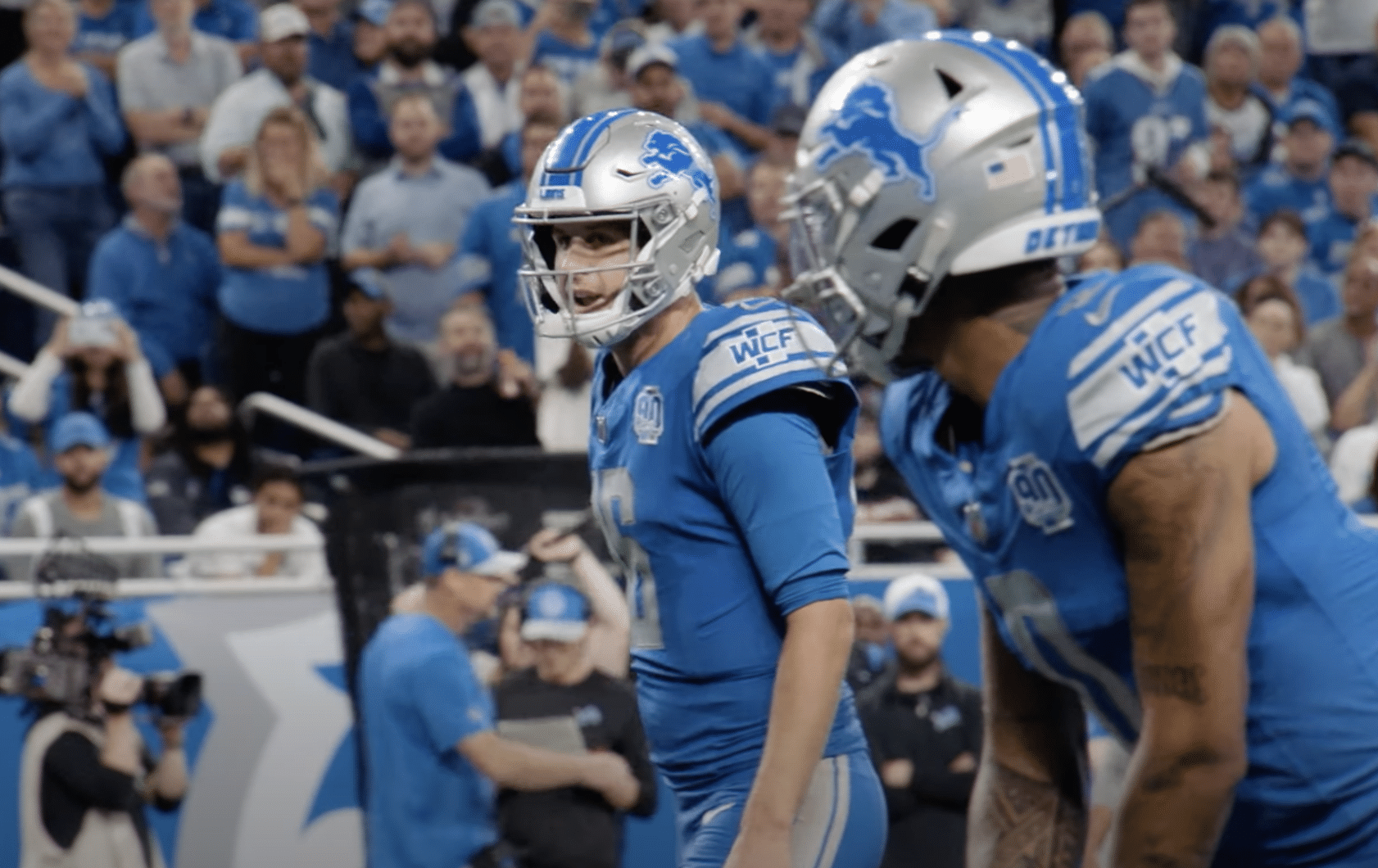 Detroit Lions starting offense Is Jared Goff An MVP Candidate Detroit Lions PFF Grades vs. Raiders Jared Goff may have to wait Update: Jared Goff Contract Extension Talks With Detroit Lions Should the Detroit Lions Rest Their Starters Agent of Jared Goff