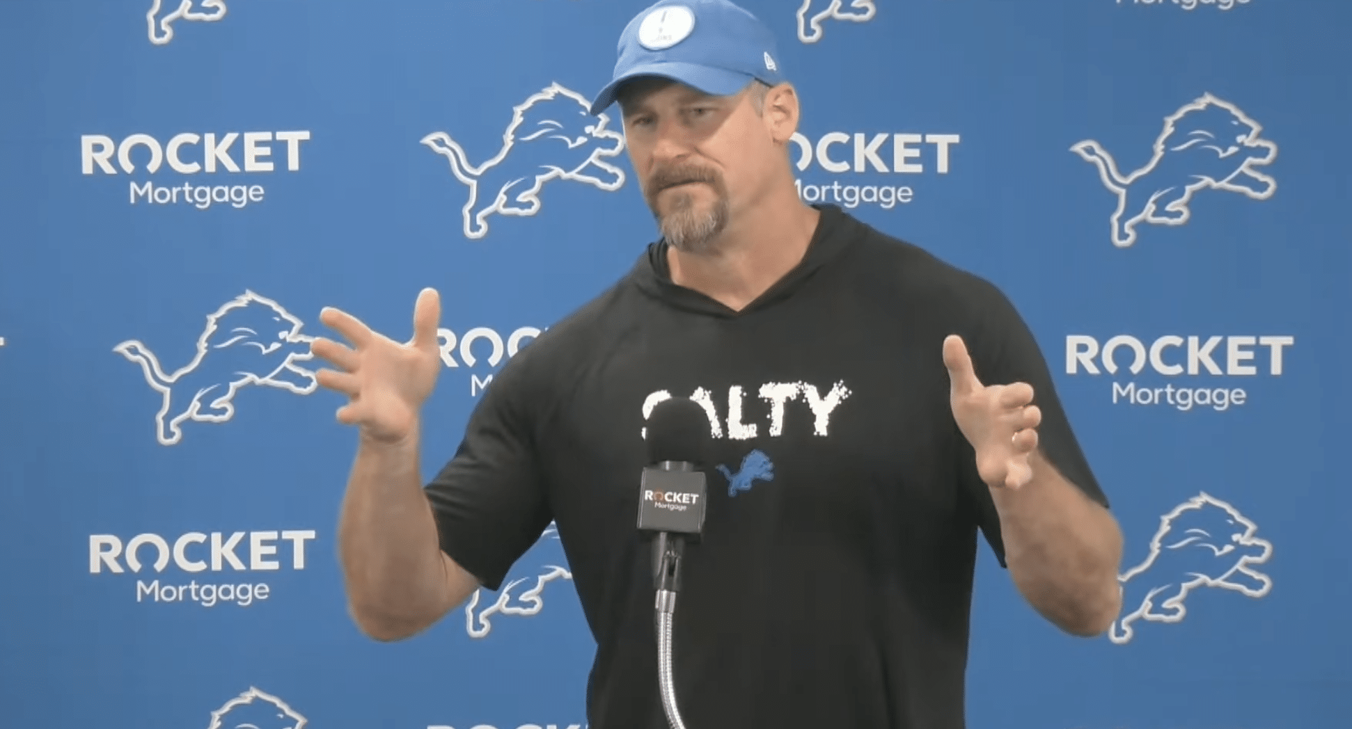Jonah Jackson Injury Update Dan Campbell on Jameson Williams Dan Campbell reveals plan for Malcolm Rodriguez Dan Campbell explains why he ‘Does not want to neuter’ Jared Goff Dan Campbell reveals Dan Campbell Discusses Golden Opportunity Dan Campbell reveals Detroit Lions biggest opponent