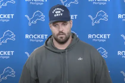 Taylor Decker cries tears of joy Detroit Lions may have tipped play call Taylor Decker does not mince words Taylor Decker breaks down in tears Taylor Decker has message for Detroit Lions fans