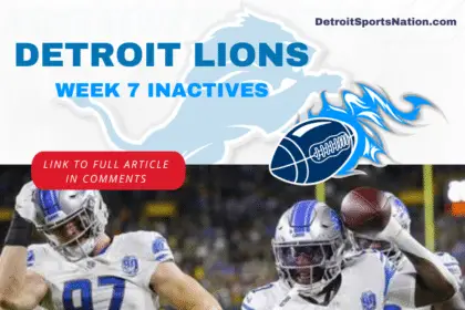 Week 7 Inactive Players,Detroit Lions