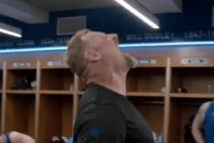 Detroit Lions Locker Room Celebration Dan Campbell is fired up NFC North Champions