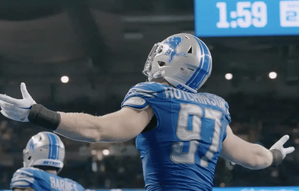 Aidan Hutchinson says Detroit Lions release Hype Video Aidan Hutchinson Aidan Hutchinson says rematch with Cowboys Detroit Lions starting defense Detroit Lions PFF Grades vs. Rams Aidan Hutchinson reflects
