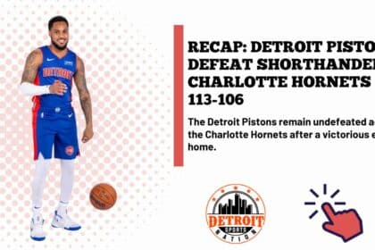 Detroit Pistons vs Charlotte Hornets