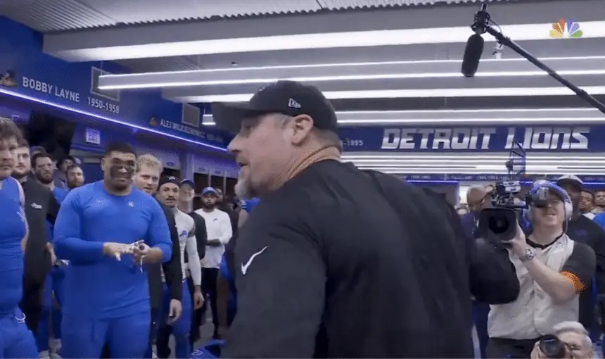 Dan Campbell hands out game ball after Detroit Lions end Playoff ...