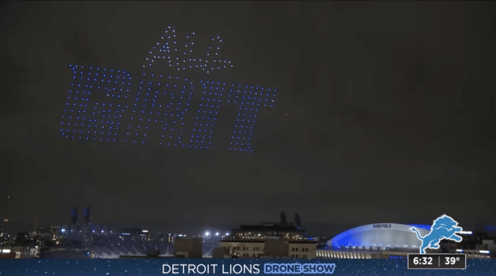 Detroit Lions drone show