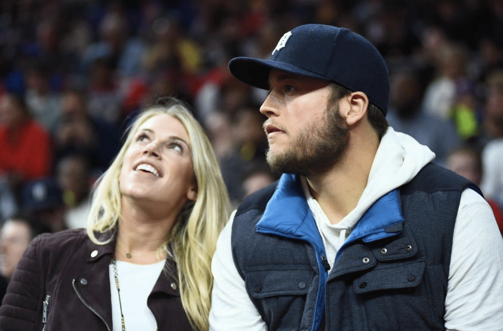 Matthew and Kelly Stafford weigh in Photo Credit: Tim Fuller, USA Today Sports