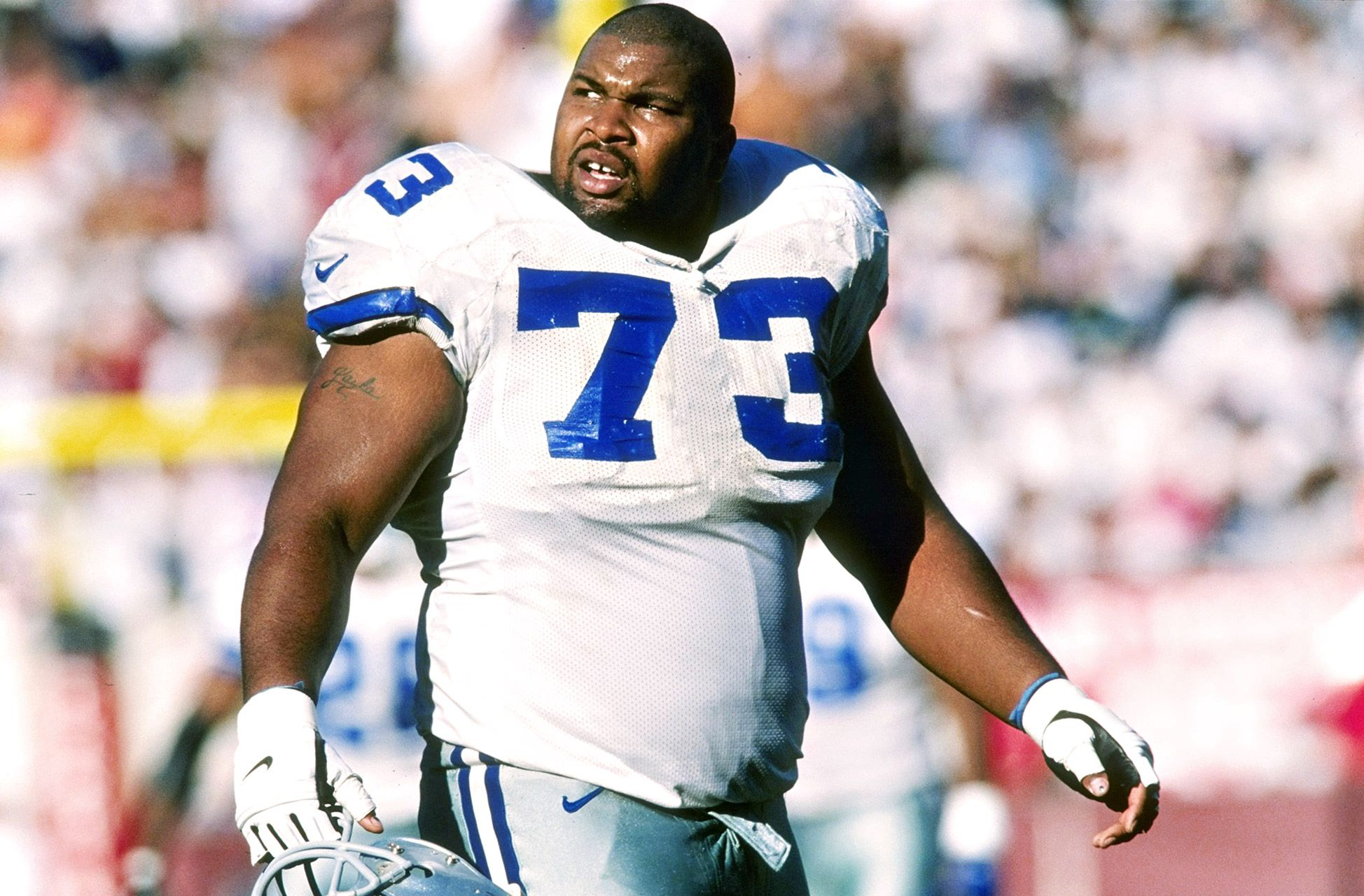 Christian Mahogany Tribute to Larry Allen with Detroit Lions Jersey No. 73