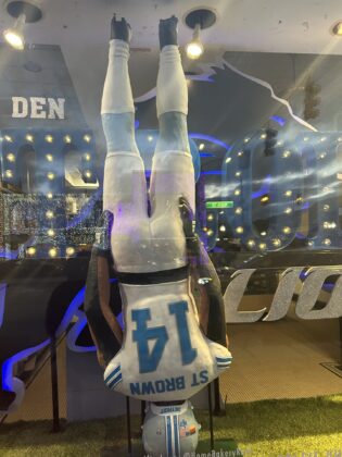 Rochester Bakery Displays Life-Sized Amon-Ra St. Brown Headstand