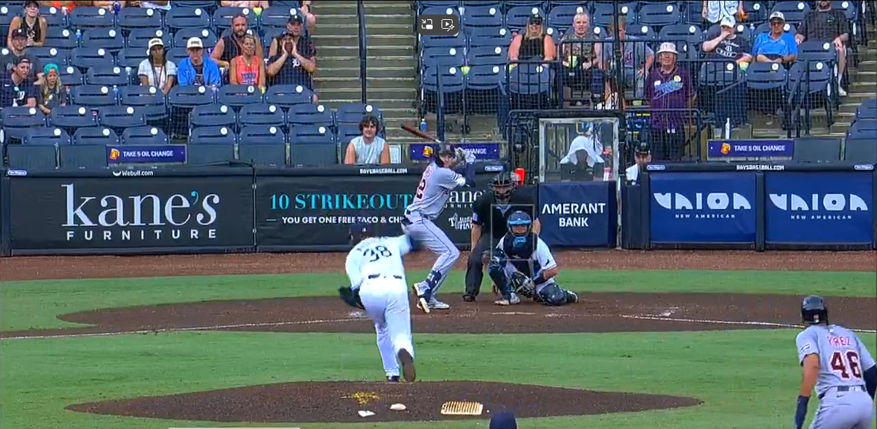Parker Meadows hits 3 run home run verse Rays 6/22/25