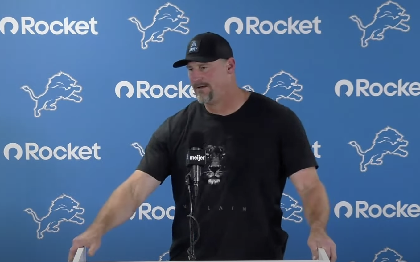 Dan Campbell Lions Bears prediction Alim McNeill injury update Dan Campbell Taylor Decker decision