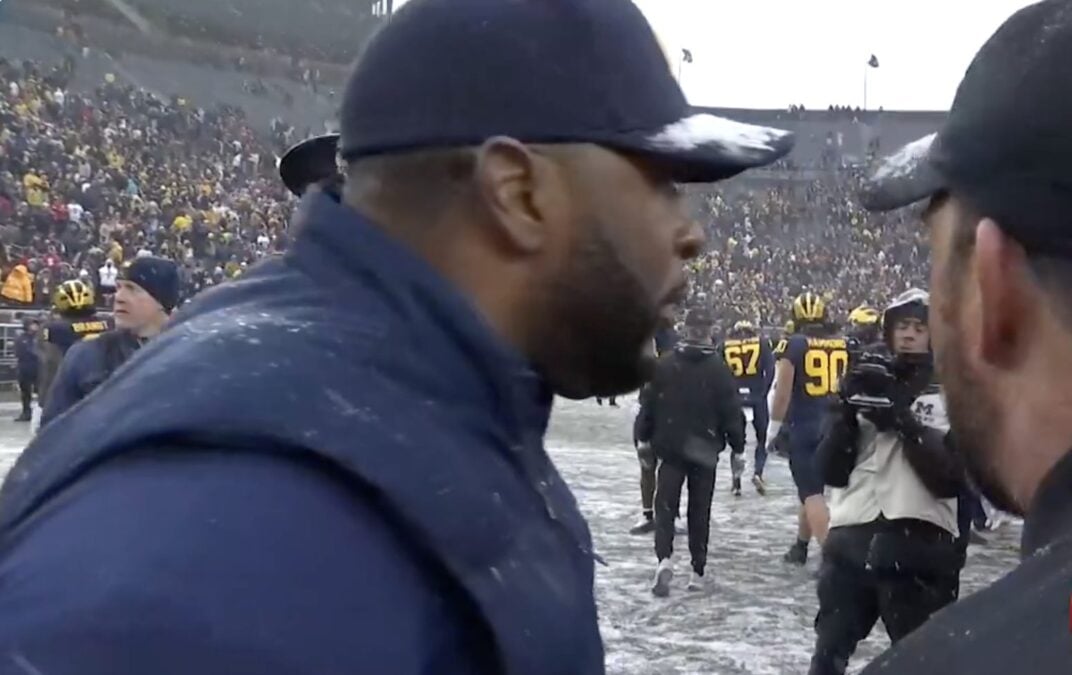 Ryan Day Sherrone Moore midfield exchange