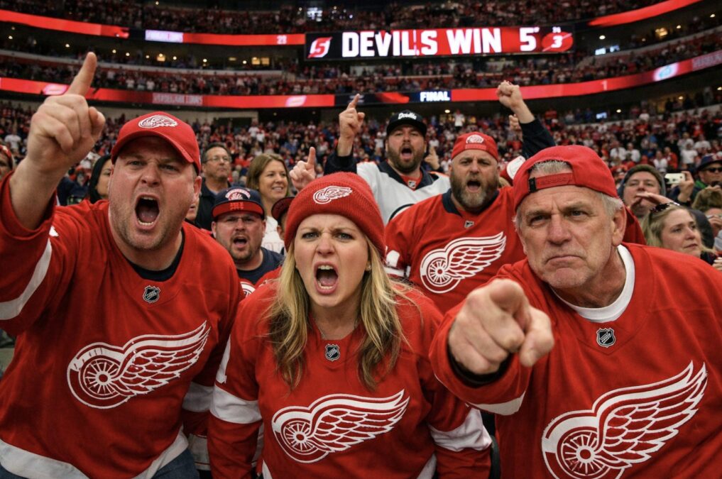 Red Wings fans boo Devils loss