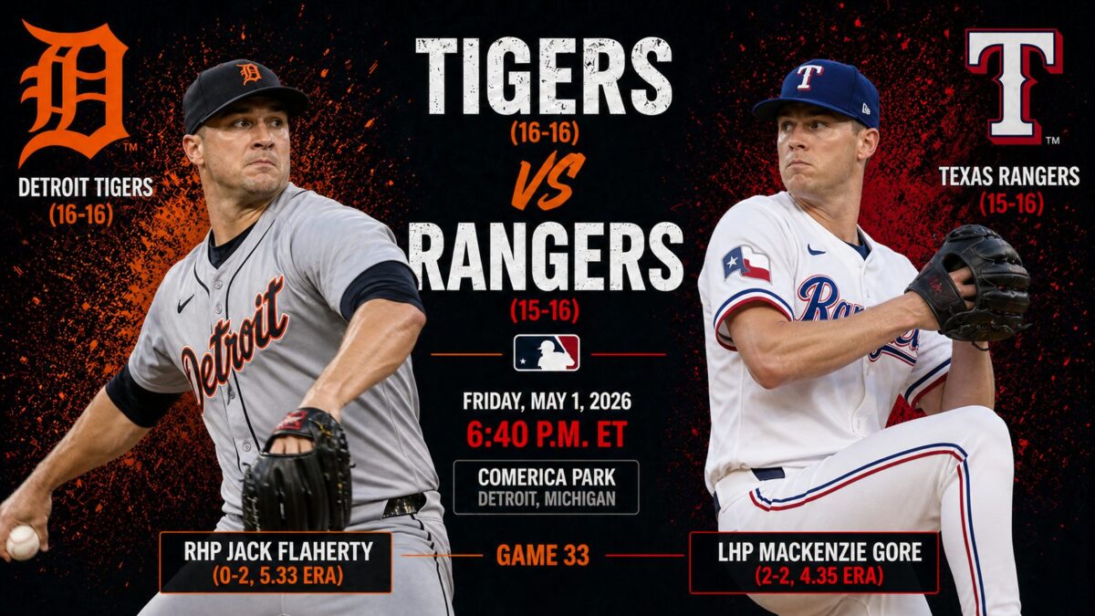 Game 33 Tigers vs Rangers