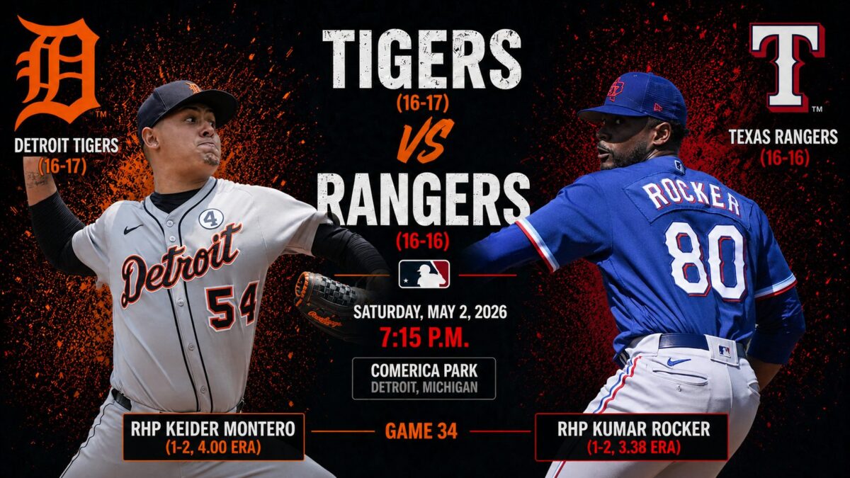 Game 34 Tigers vs Rangers