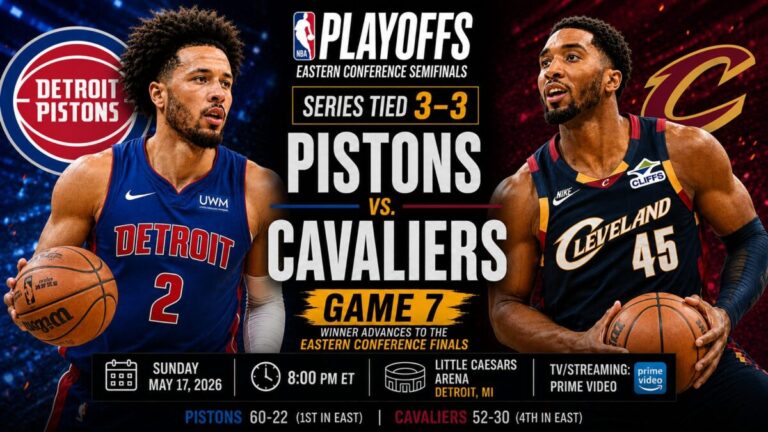 Pistons vs. Cavaliers Game 7 Preview: Winner Moves On To The Eastern Conference Finals