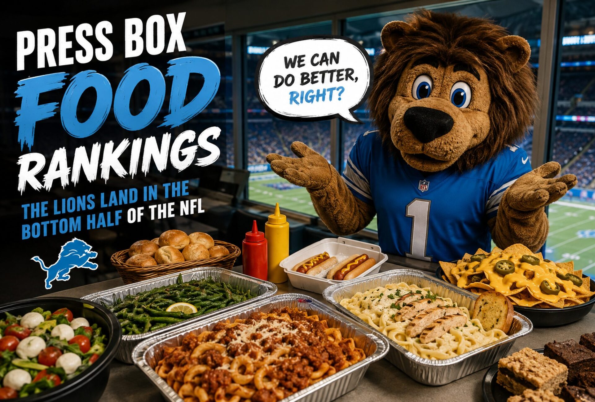 Detroit Lions press box food ranking