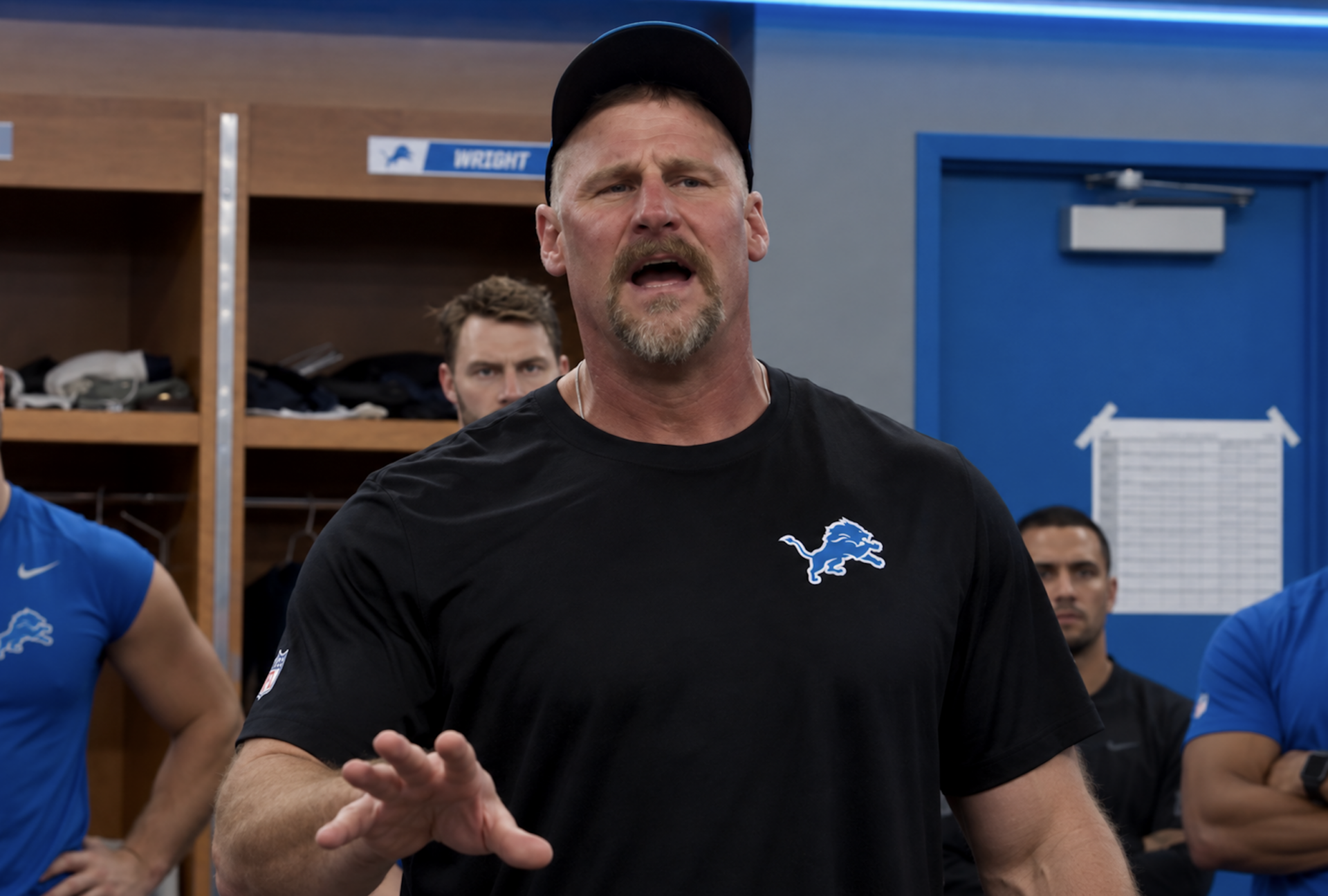 Dan Campbell Locker Room Message Saints Dan Campbell Lions defense