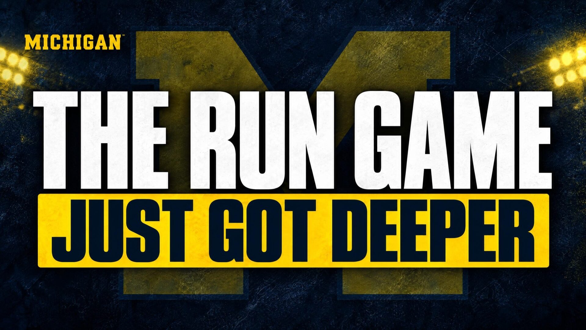 THE RUN GAME — JUST GOT DEEPER