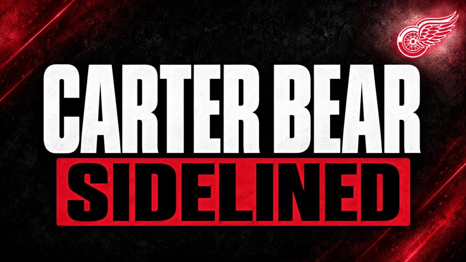 Detroit Red Wings Forward Carter Bear Out A Week To 10 Days