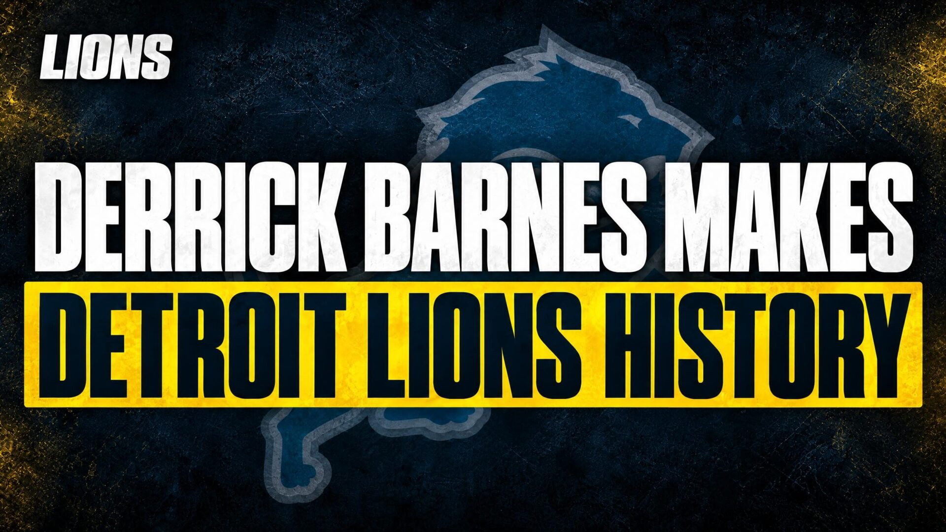Derrick Barnes Lions history