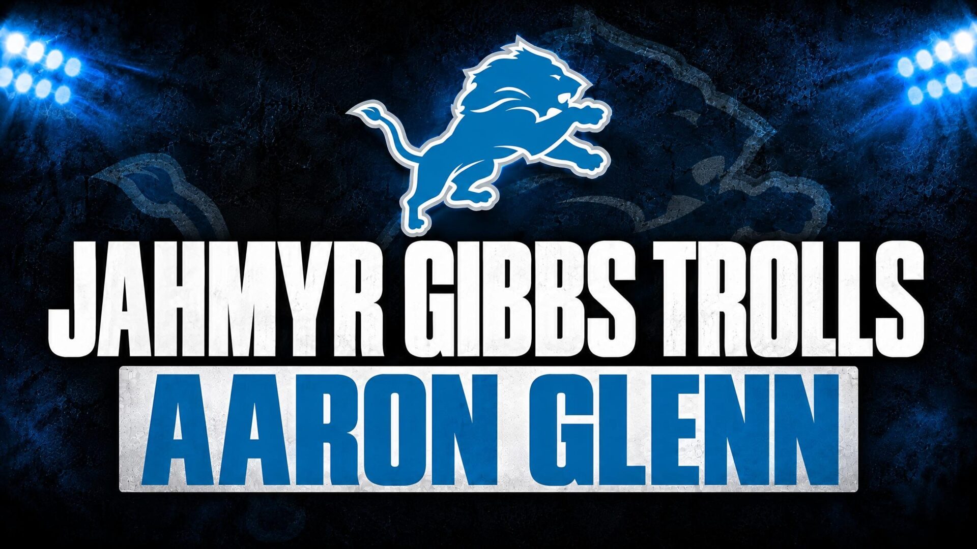 Jahmyr Gibbs Aaron Glenn celebration