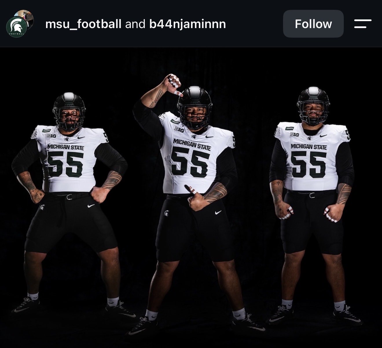 Michigan State black uniforms