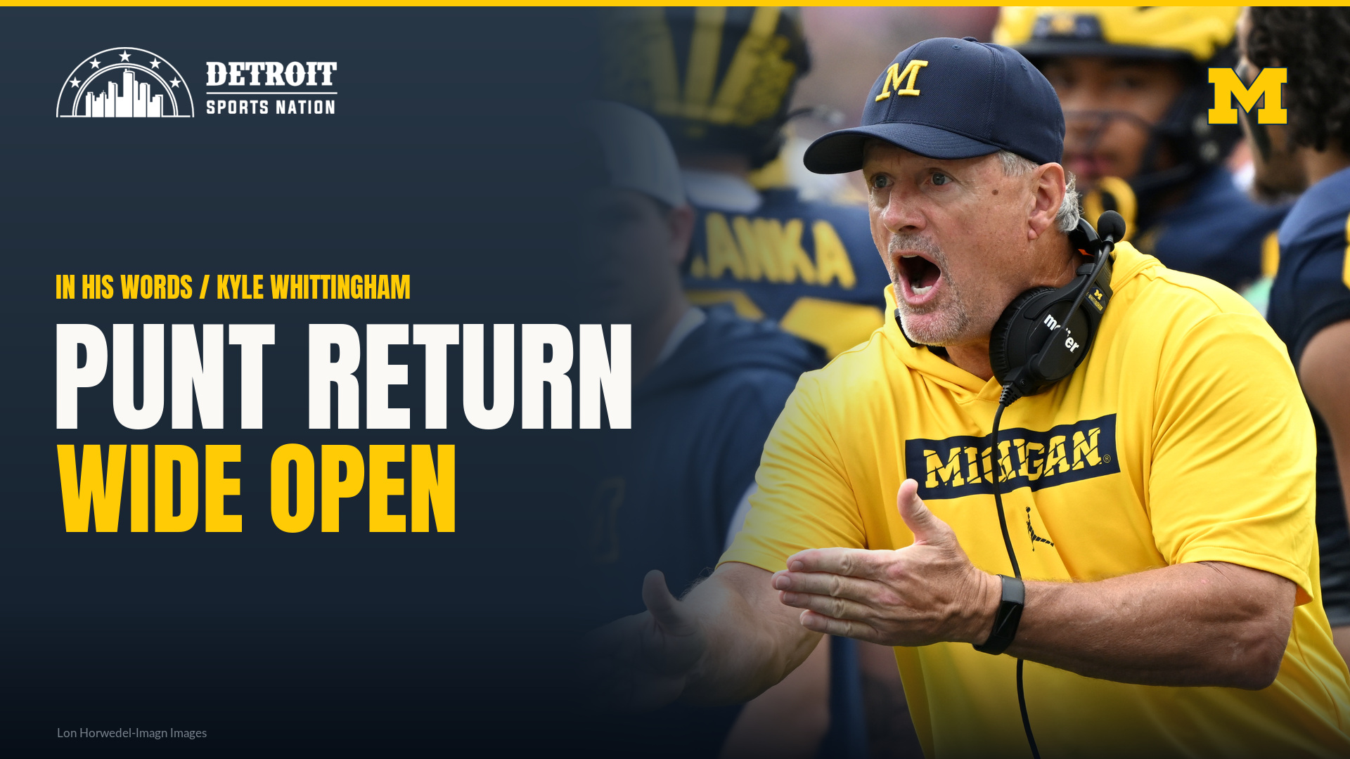 Michigan punt returner job open as Kyle Whittingham coaches on the Wolverines sideline