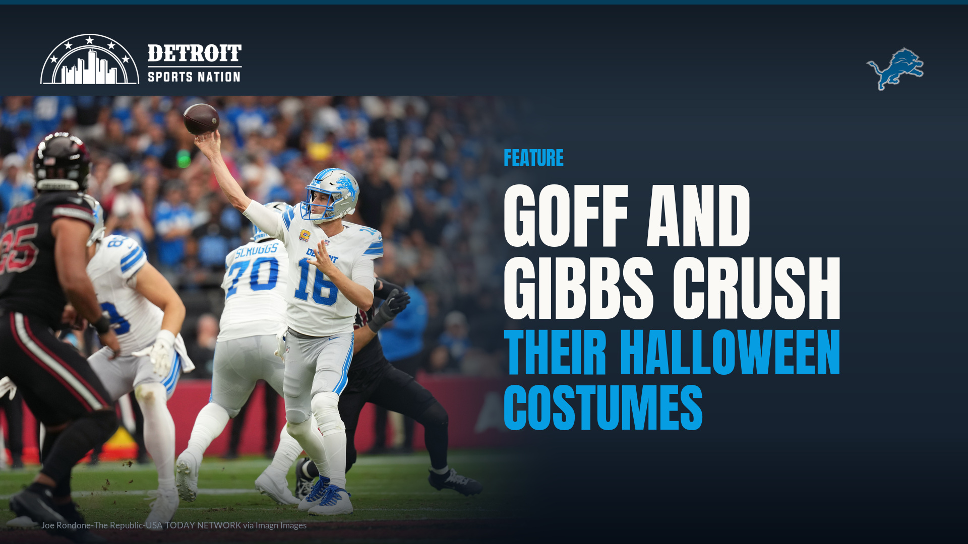 Jared Goff, Jahmyr Gibbs Reveal Epic Halloween Costumes
