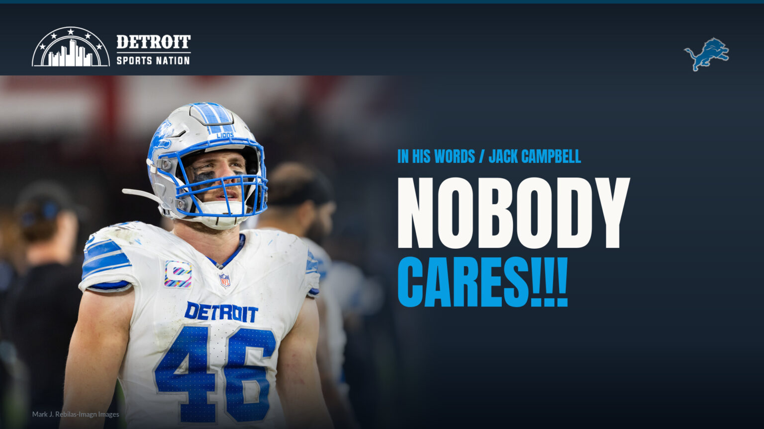 Upset Visual Jack Campbell Downplays Sam LaPorta Contract Controversy