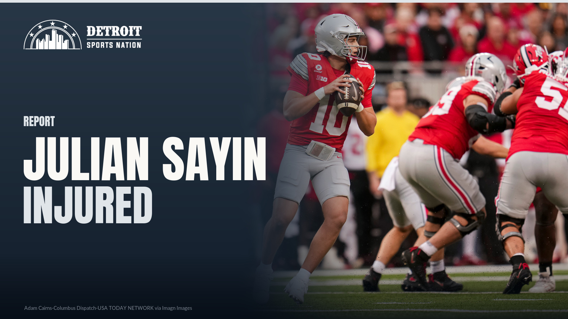 Upset Visual Julian Sayin Injury Sidelines Ohio State QB Several Weeks