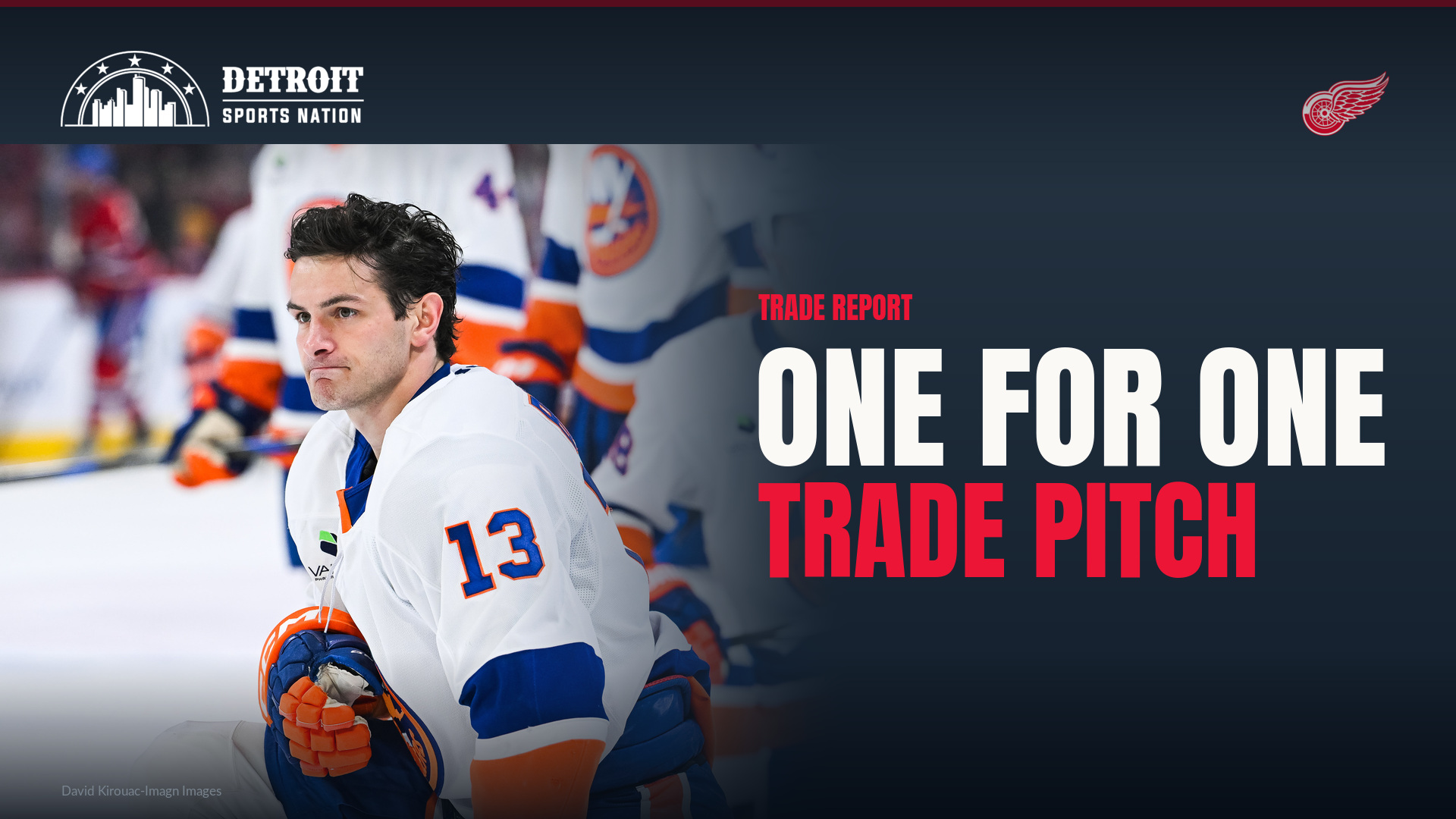Simon Edvinsson trade talk: Islanders center Mathew Barzal before a game