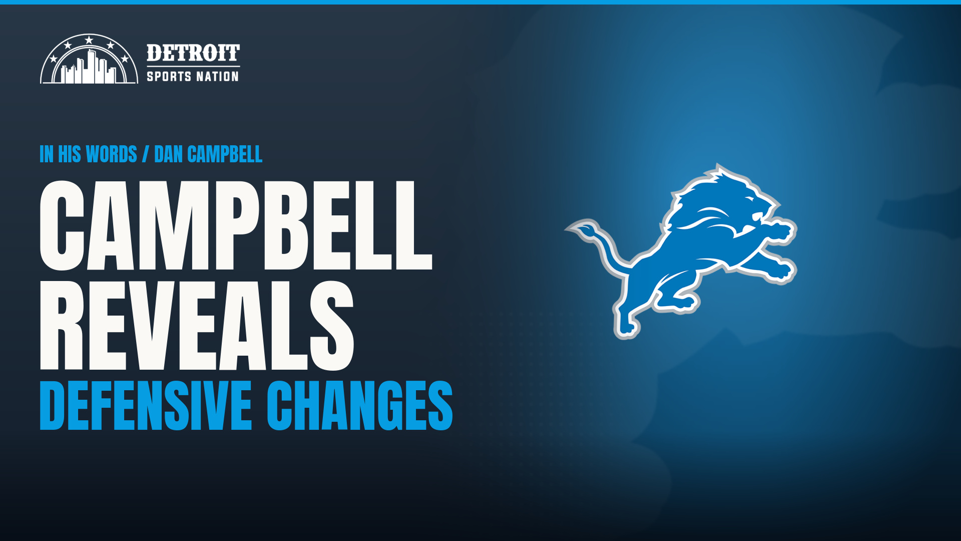 Lions defensive changes