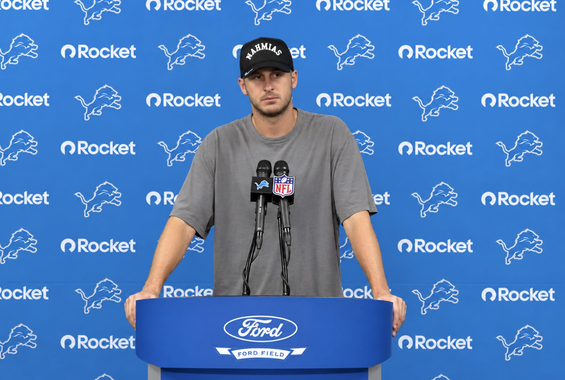 Jared Goff Lions Week 1 win Jared Goff Bills Jared Goff message to Lions fans
