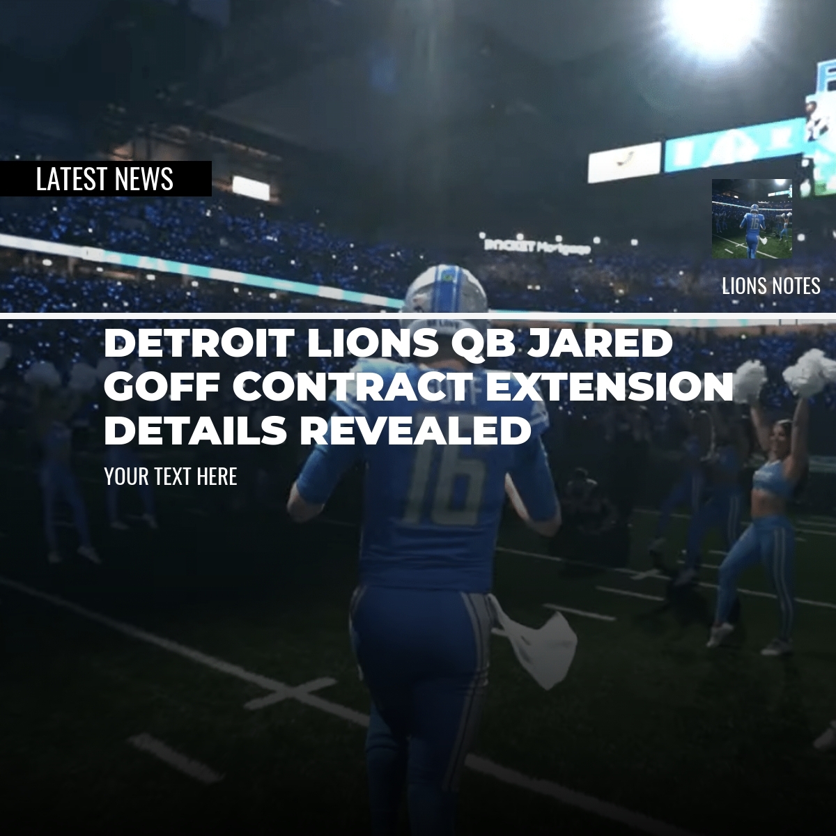 Detroit Lions QB Jared Goff Contract Extension Details Revealed