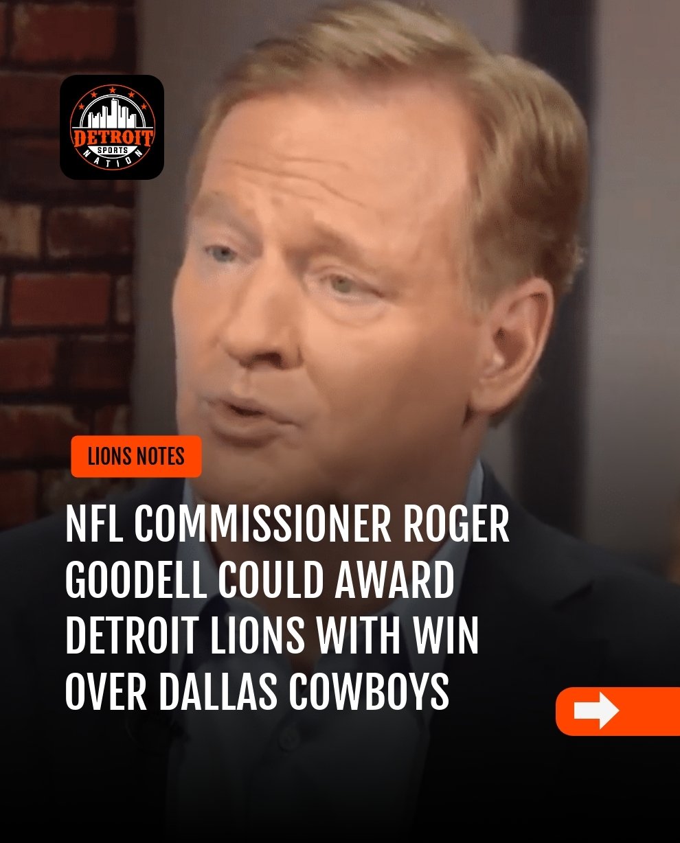 NFL Commissioner Roger Goodell COULD award Detroit Lions with win over ...